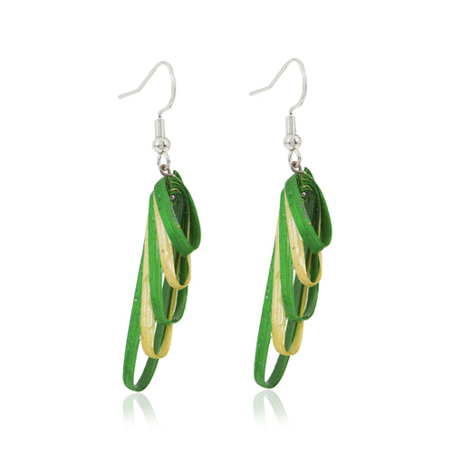 Frond - Bamboo Dangle Earrings