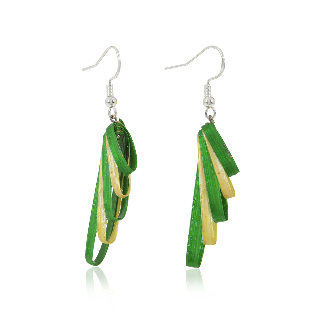 Frond - Bamboo Dangle Earrings