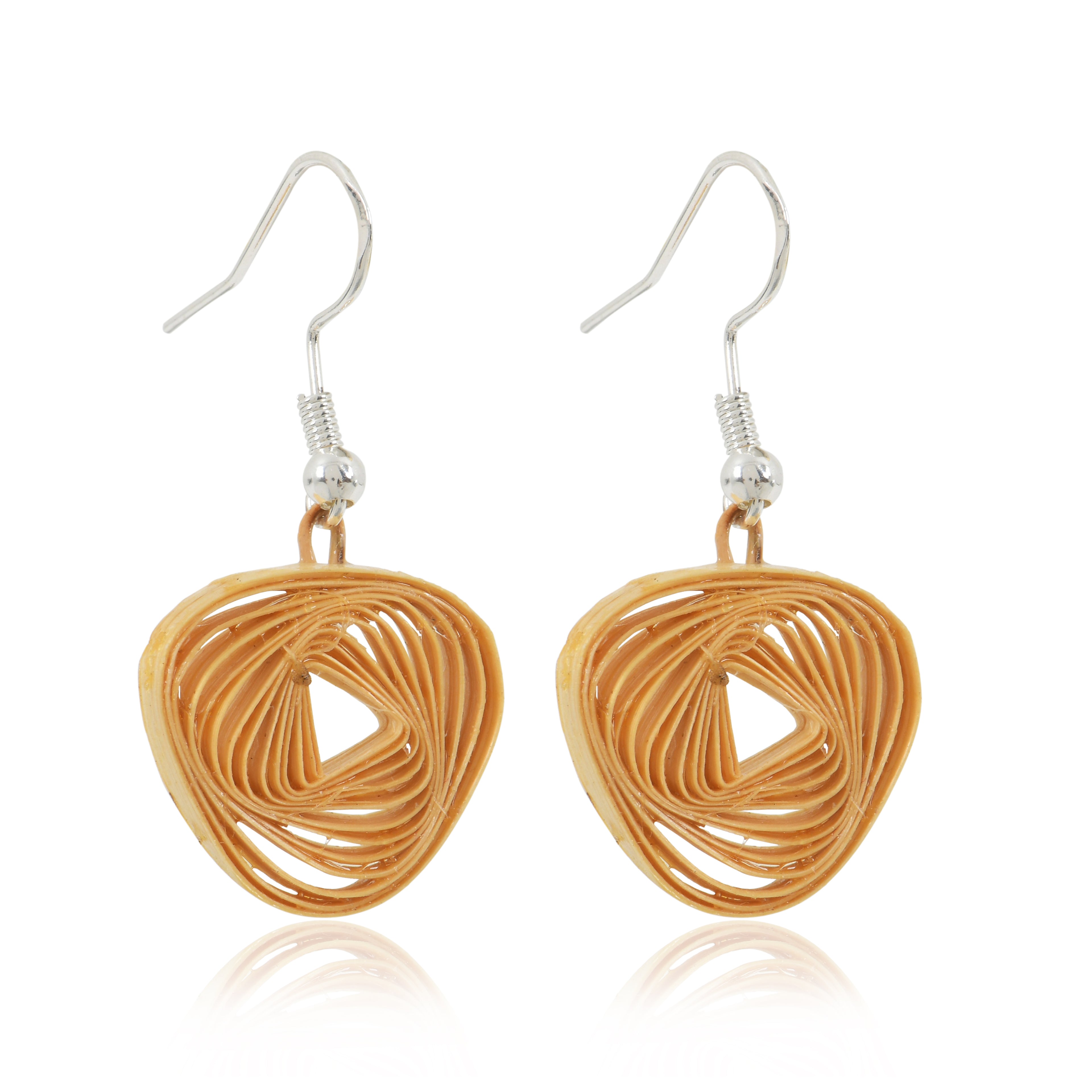 Rovelle– Handmade Bamboo Spiral Earrings