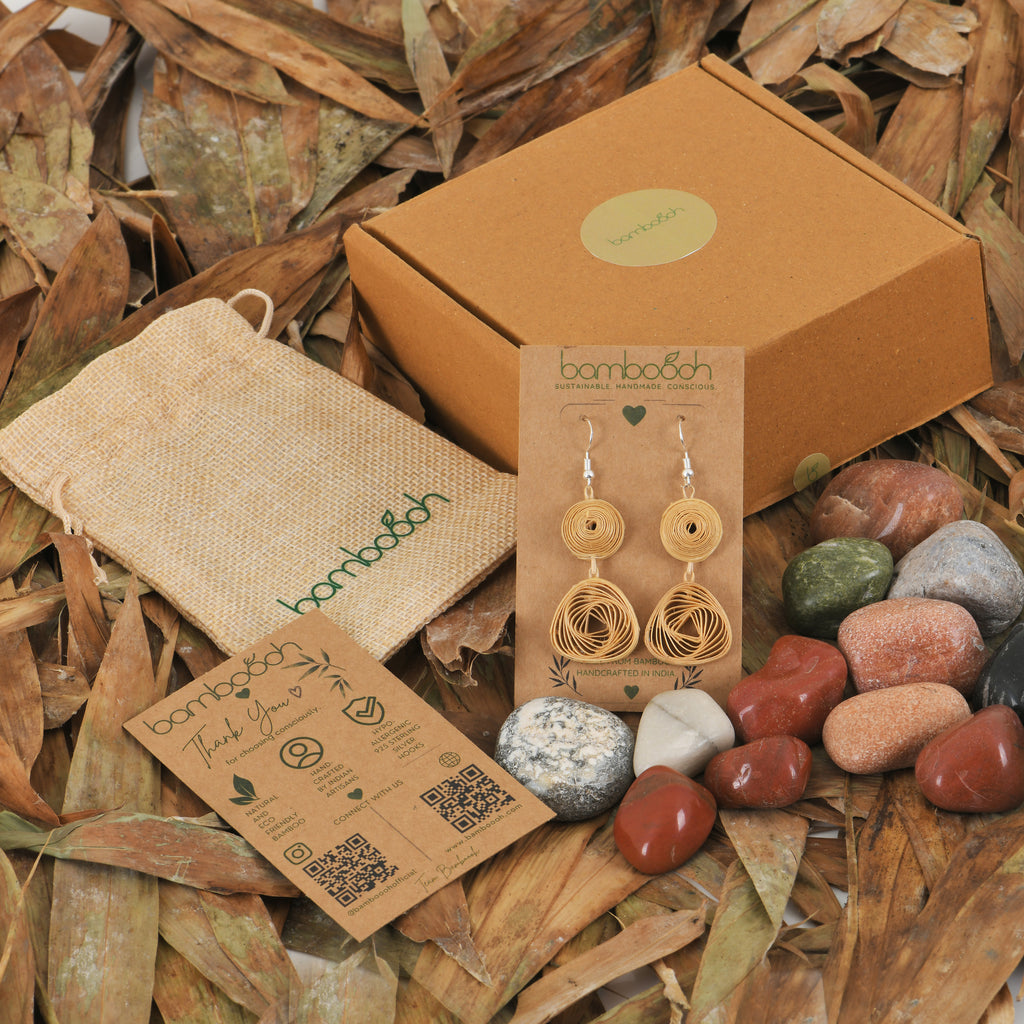 Spira – Handmade Bamboo Spiral Earrings