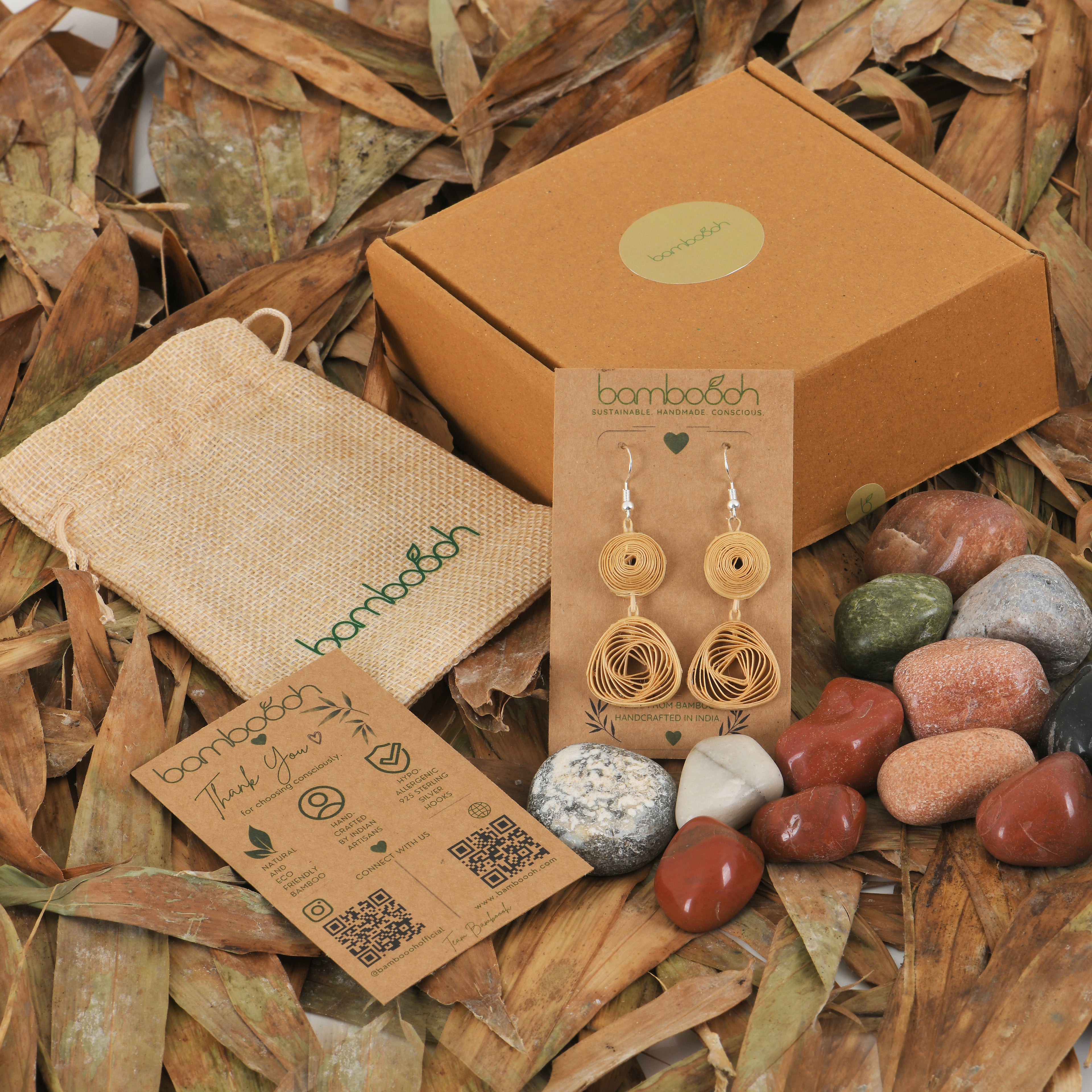 Spira – Handmade Bamboo Spiral Earrings