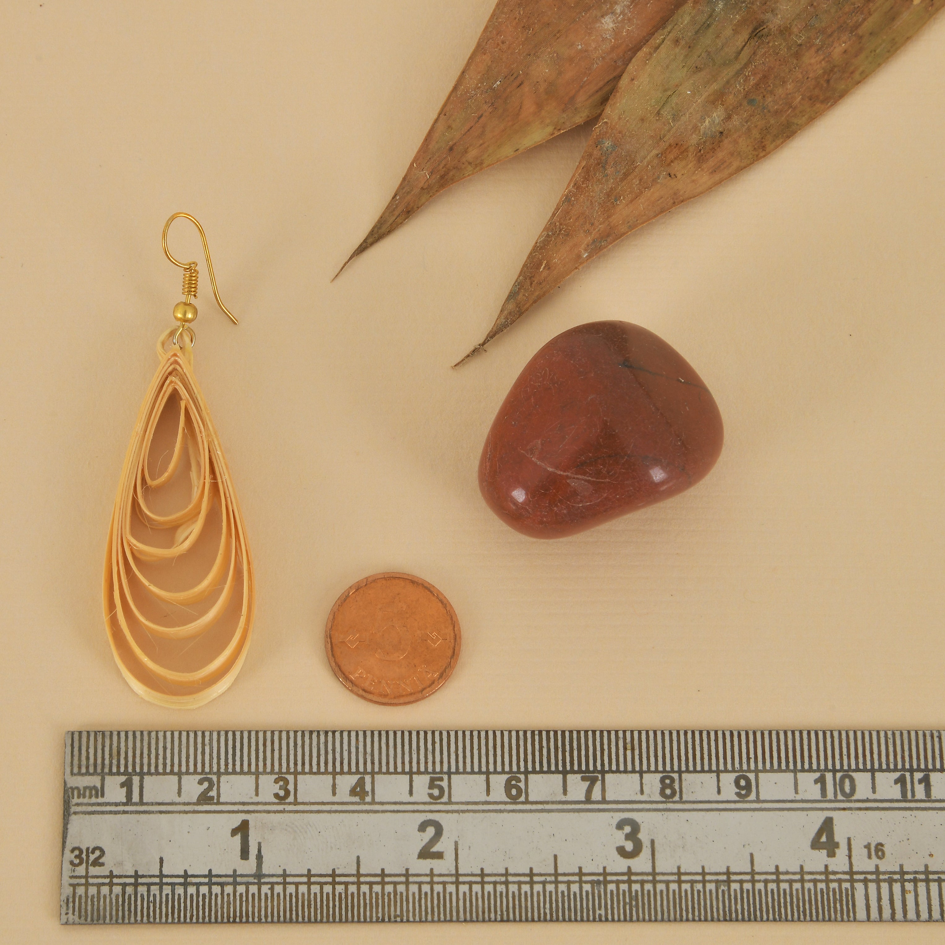Elyra-Bamboo Dangle Earrings