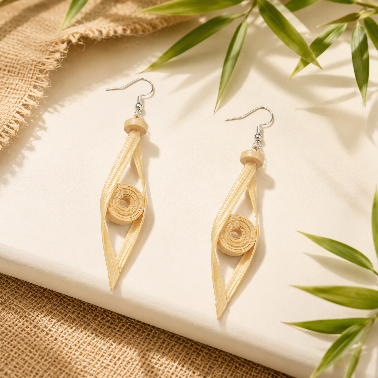 Aurex - Bamboo Dangle Earrings