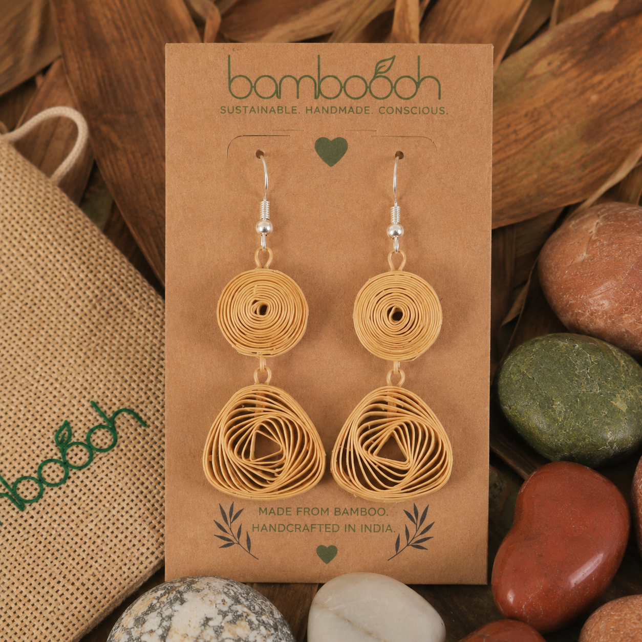 Spira – Handmade Bamboo Spiral Earrings
