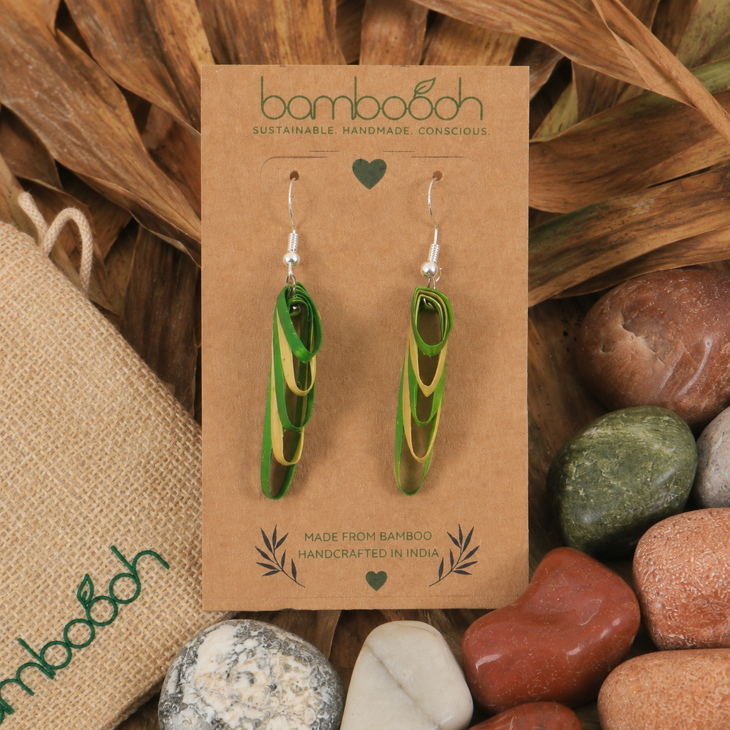 Frond - Bamboo Dangle Earrings