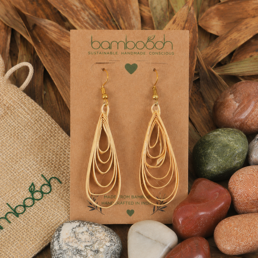 Elyra-Bamboo Dangle Earrings