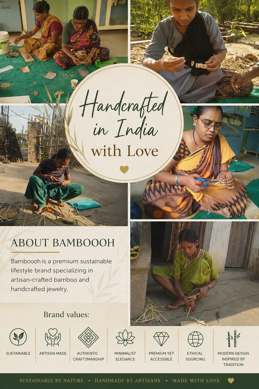 Rovelle– Handmade Bamboo Spiral Earrings