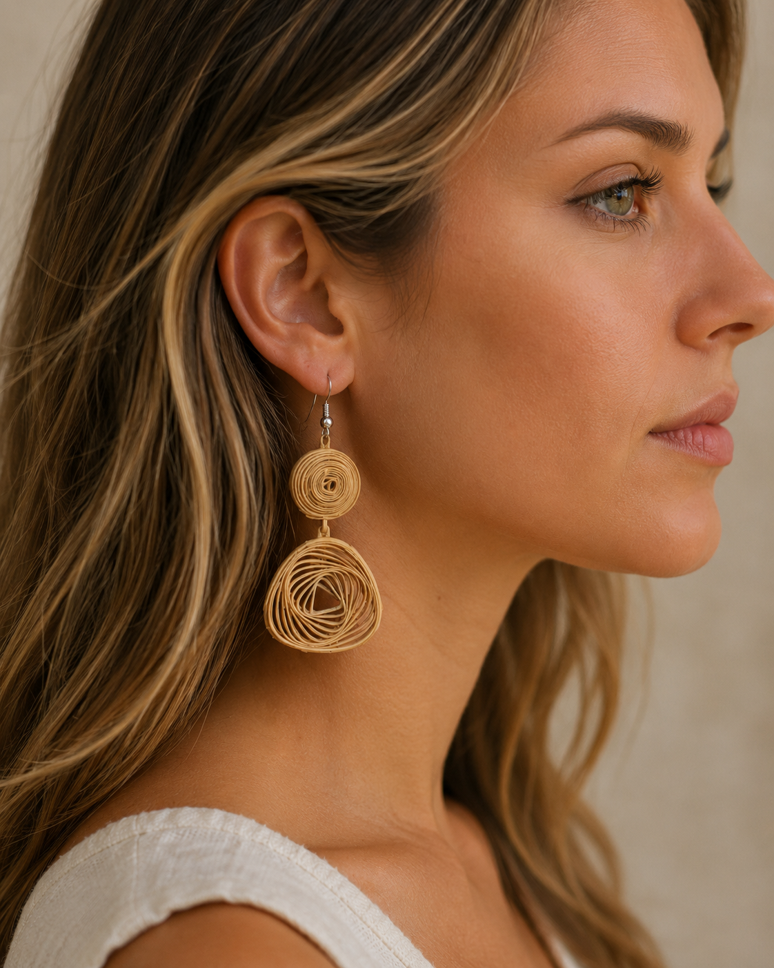 Spira – Handmade Bamboo Spiral Earrings