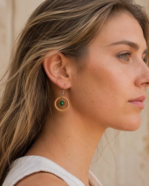 Aurea - Bamboo Dangle Earrings