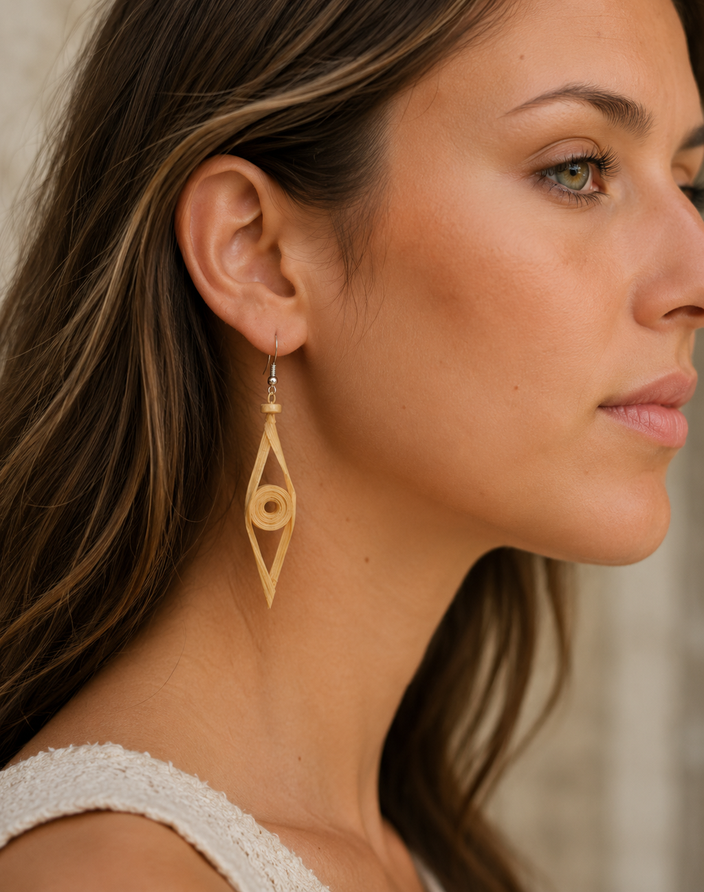 Aurex - Bamboo Dangle Earrings