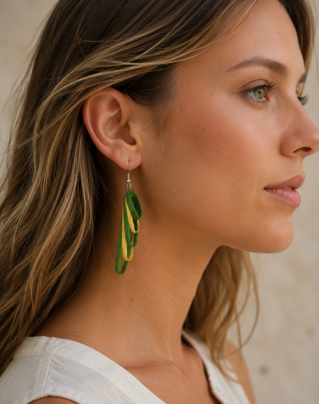 Frond - Bamboo Dangle Earrings