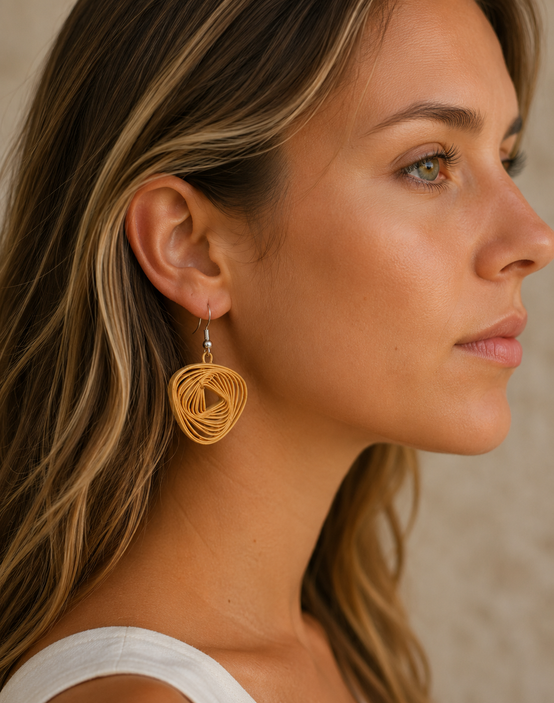 Rovelle– Handmade Bamboo Spiral Earrings